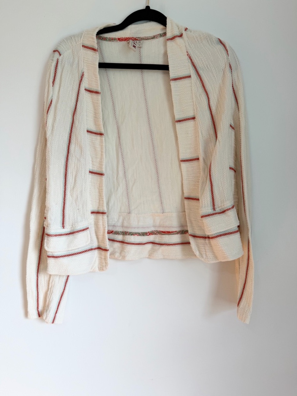 Anthropologie Dolan Santa Fe stripped boucle jacket size medium